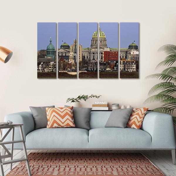 State Capitol Complex Canvas Wall Art-5 Horizontal-Gallery Wrap-22" x 12"-Tiaracle