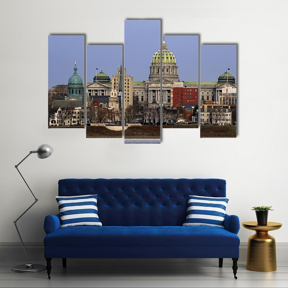 State Capitol Complex Canvas Wall Art-5 Pop-Gallery Wrap-47" x 32"-Tiaracle