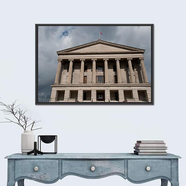 State Capitol In Nashville Canvas Wall Art-1 Piece-Floating Frame-24" x 16"-Tiaracle