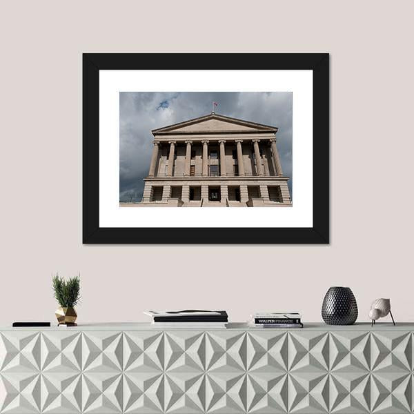 State Capitol In Nashville Canvas Wall Art-1 Piece-Framed Print-20" x 16"-Tiaracle