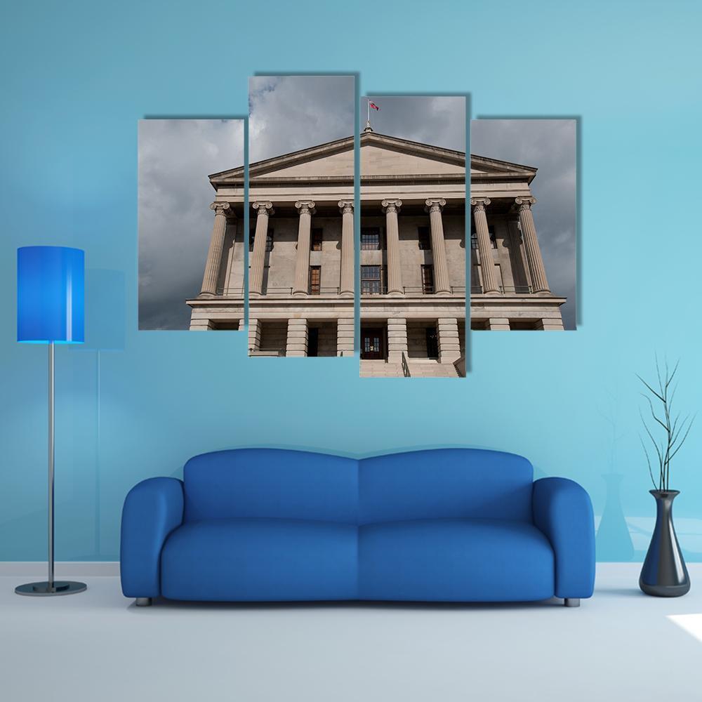 State Capitol In Nashville Canvas Wall Art-4 Pop-Gallery Wrap-50" x 32"-Tiaracle