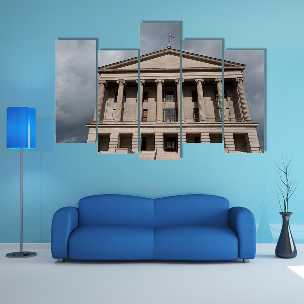 State Capitol In Nashville Canvas Wall Art-5 Pop-Gallery Wrap-47" x 32"-Tiaracle