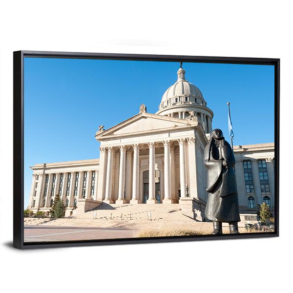 State Capitol In Oklahoma City Canvas Wall Art-3 Horizontal-Gallery Wrap-25" x 16"-Tiaracle