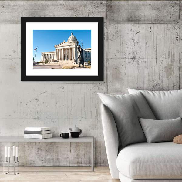State Capitol In Oklahoma City Canvas Wall Art-3 Horizontal-Gallery Wrap-25" x 16"-Tiaracle
