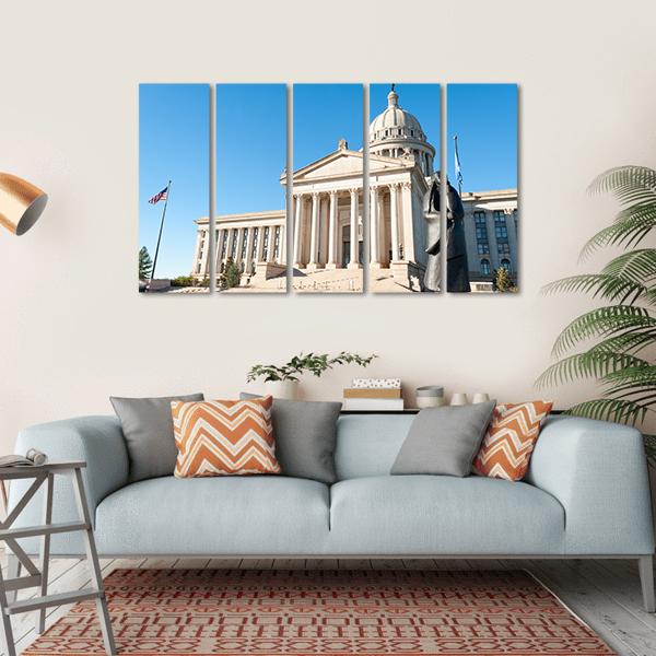 State Capitol In Oklahoma City Canvas Wall Art-5 Horizontal-Gallery Wrap-22" x 12"-Tiaracle