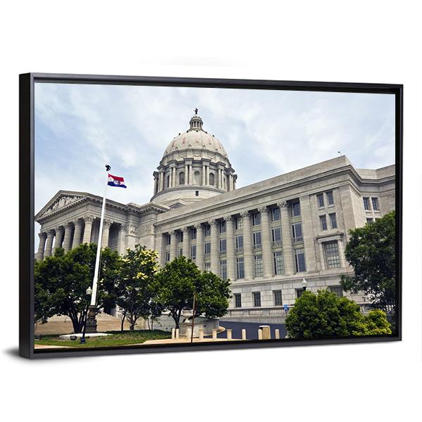 State Capitol Of Missouri Canvas Wall Art-3 Horizontal-Gallery Wrap-25" x 16"-Tiaracle