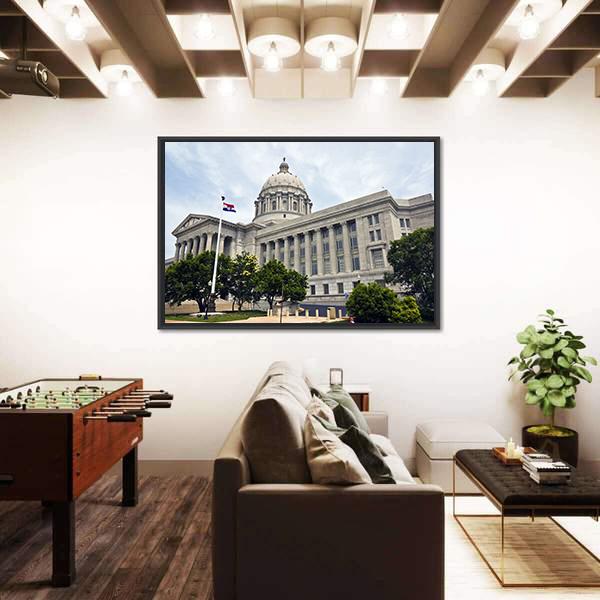 State Capitol Of Missouri Canvas Wall Art-3 Horizontal-Gallery Wrap-25" x 16"-Tiaracle