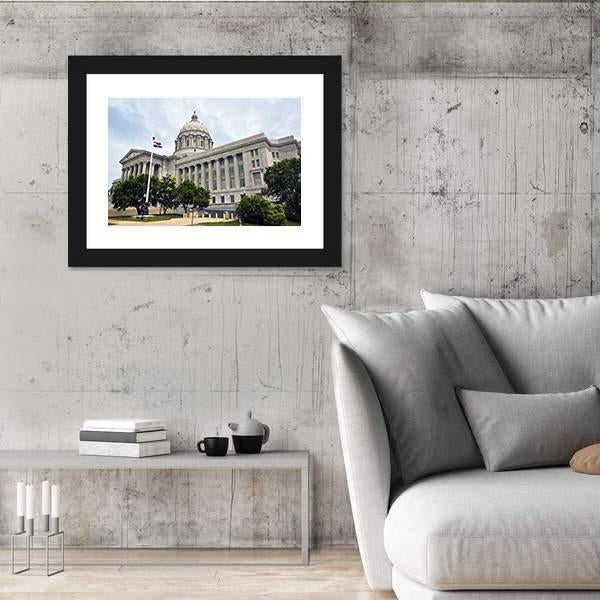State Capitol Of Missouri Canvas Wall Art-3 Horizontal-Gallery Wrap-25" x 16"-Tiaracle