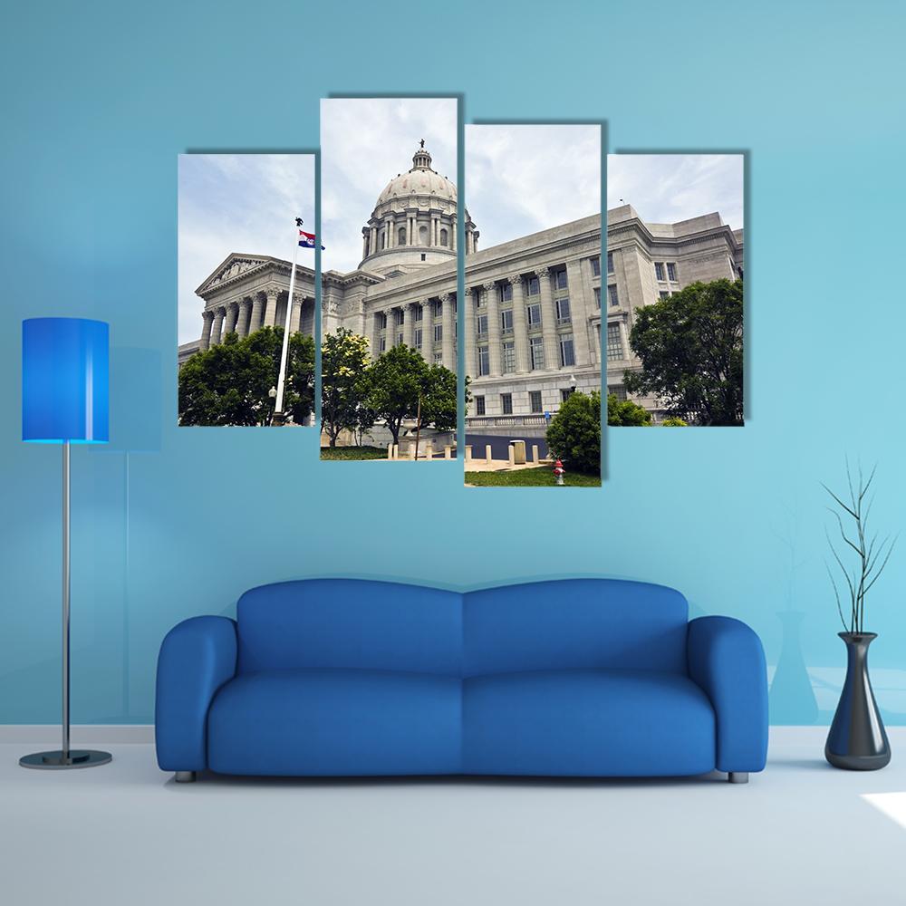 State Capitol Of Missouri Canvas Wall Art-4 Pop-Gallery Wrap-50" x 32"-Tiaracle