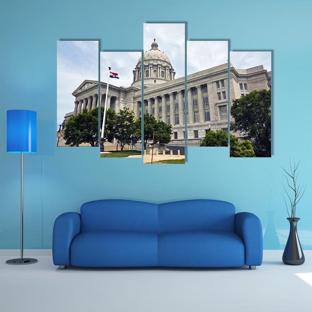 State Capitol Of Missouri Canvas Wall Art-5 Pop-Gallery Wrap-47" x 32"-Tiaracle