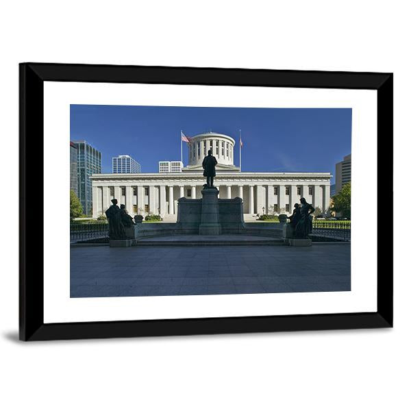 State Capitol Of Ohio Canvas Wall Art-3 Horizontal-Gallery Wrap-25" x 16"-Tiaracle