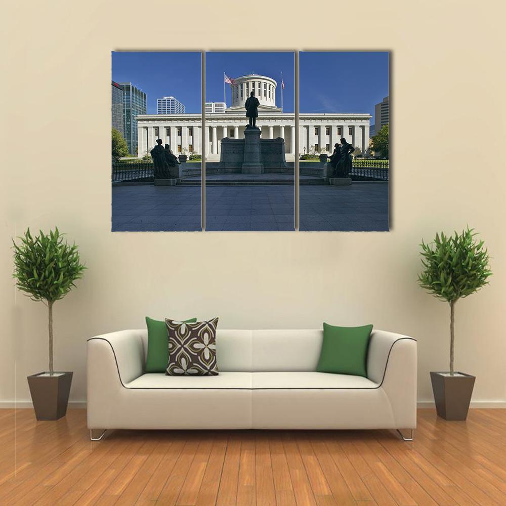 State Capitol Of Ohio Canvas Wall Art-3 Horizontal-Gallery Wrap-37" x 24"-Tiaracle