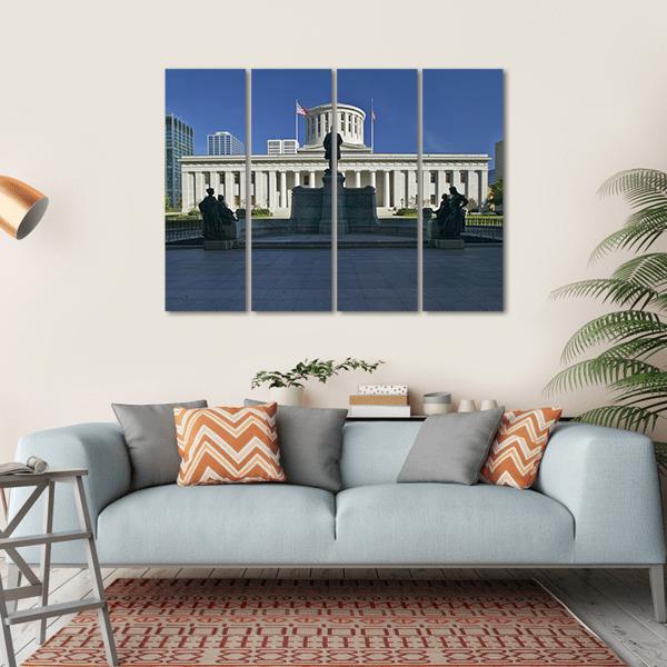 State Capitol Of Ohio Canvas Wall Art-4 Horizontal-Gallery Wrap-34" x 24"-Tiaracle