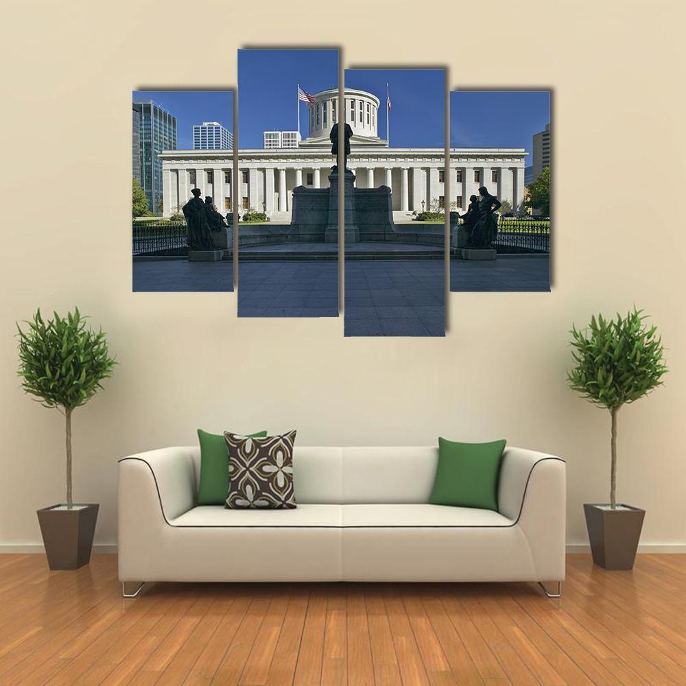 State Capitol Of Ohio Canvas Wall Art-4 Pop-Gallery Wrap-50" x 32"-Tiaracle