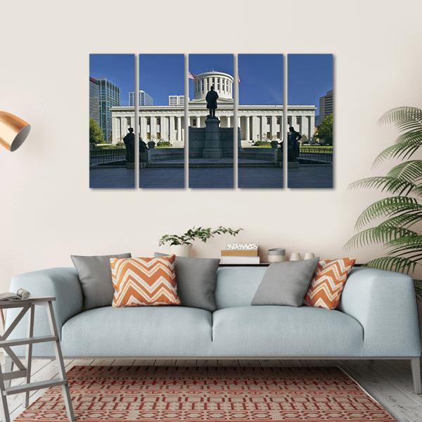 State Capitol Of Ohio Canvas Wall Art-5 Horizontal-Gallery Wrap-22" x 12"-Tiaracle