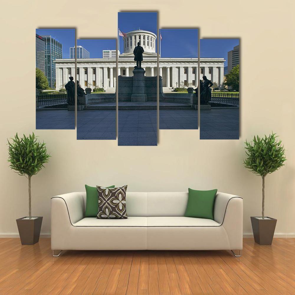 State Capitol Of Ohio Canvas Wall Art-5 Pop-Gallery Wrap-47" x 32"-Tiaracle