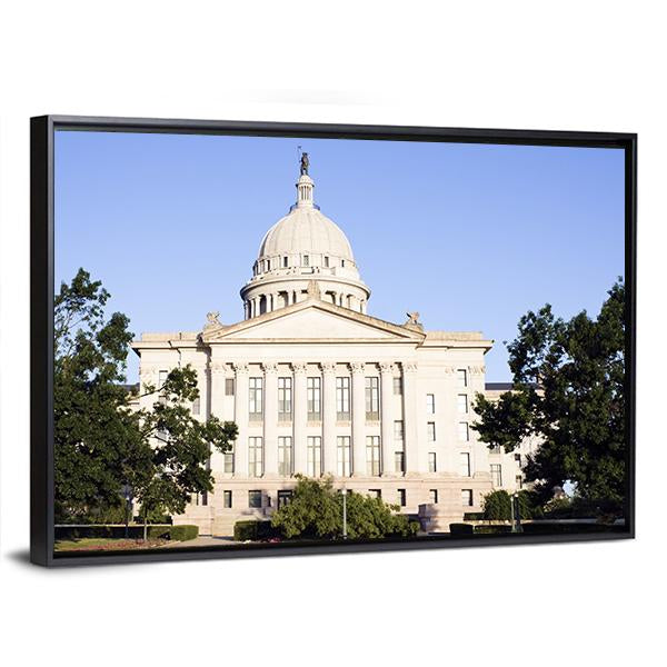 State Capitol Of Oklahoma Canvas Wall Art-3 Horizontal-Gallery Wrap-25" x 16"-Tiaracle