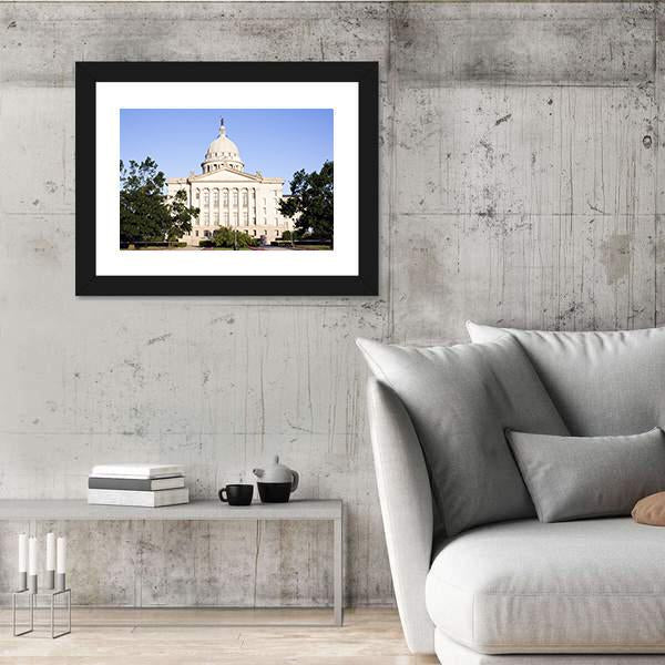 State Capitol Of Oklahoma Canvas Wall Art-3 Horizontal-Gallery Wrap-25" x 16"-Tiaracle