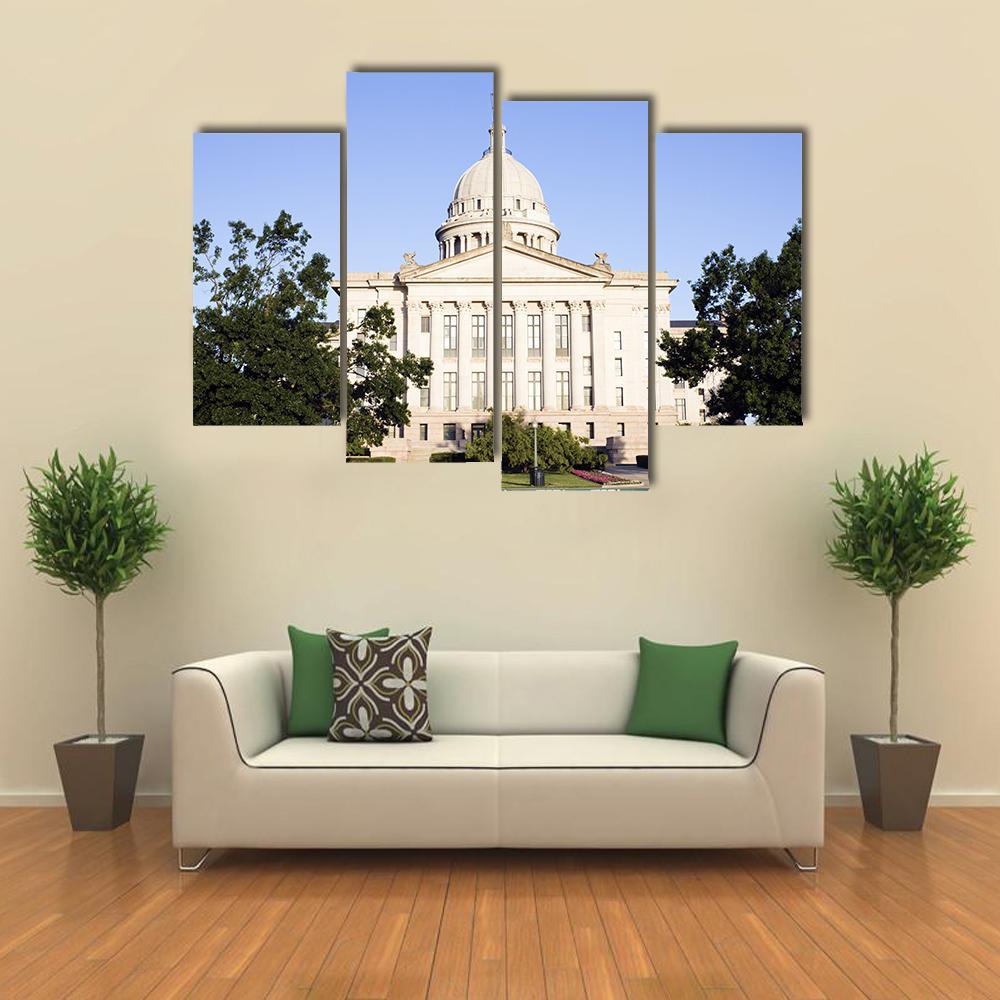 State Capitol Of Oklahoma Canvas Wall Art-4 Pop-Gallery Wrap-50" x 32"-Tiaracle