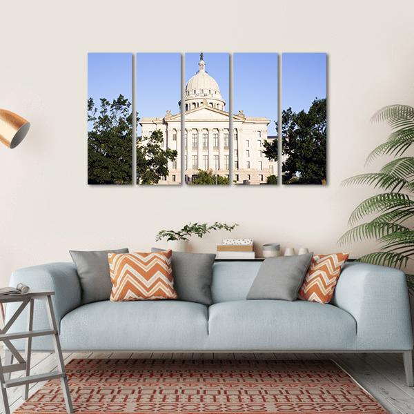 State Capitol Of Oklahoma Canvas Wall Art-5 Horizontal-Gallery Wrap-22" x 12"-Tiaracle