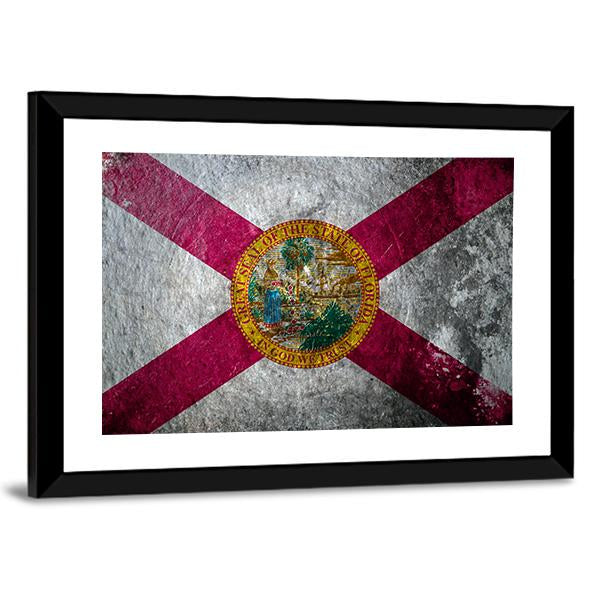 State Flag Of Florida Canvas Wall Art-3 Horizontal-Gallery Wrap-25" x 16"-Tiaracle