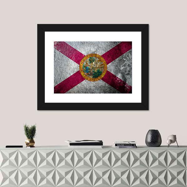 State Flag Of Florida Canvas Wall Art-3 Horizontal-Gallery Wrap-25" x 16"-Tiaracle