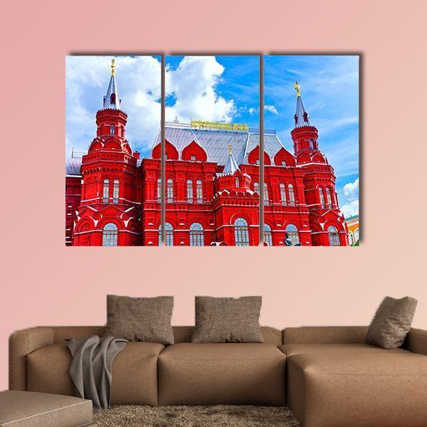 State Historical Museum On Manezhnaya Square Canvas Wall Art-3 Horizontal-Gallery Wrap-37" x 24"-Tiaracle