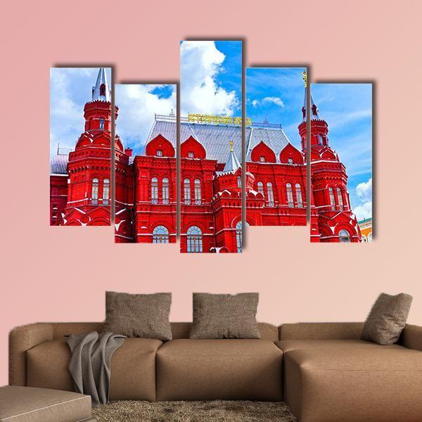 State Historical Museum On Manezhnaya Square Canvas Wall Art-5 Pop-Gallery Wrap-47" x 32"-Tiaracle