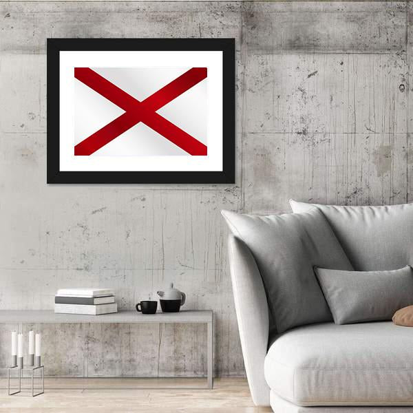 State Of Alabama Flag Canvas Wall Art-3 Horizontal-Gallery Wrap-25" x 16"-Tiaracle