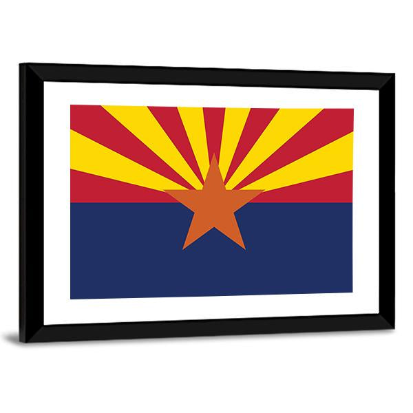 State Of Arizona Flag Canvas Wall Art-5 Horizontal-Gallery Wrap-22" x 12"-Tiaracle