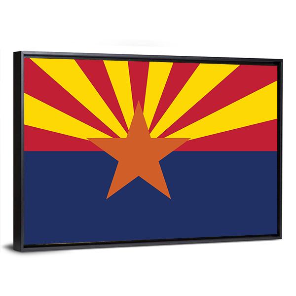 State Of Arizona Flag Canvas Wall Art-5 Horizontal-Gallery Wrap-22" x 12"-Tiaracle