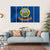 State Of Idaho Flag Canvas Wall Art-5 Horizontal-Gallery Wrap-22" x 12"-Tiaracle