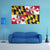 State Of Maryland Flag Canvas Wall Art-3 Horizontal-Gallery Wrap-37" x 24"-Tiaracle