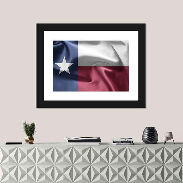 State Of Texas Flag Canvas Wall Art-1 Piece-Framed Print-20" x 16"-Tiaracle