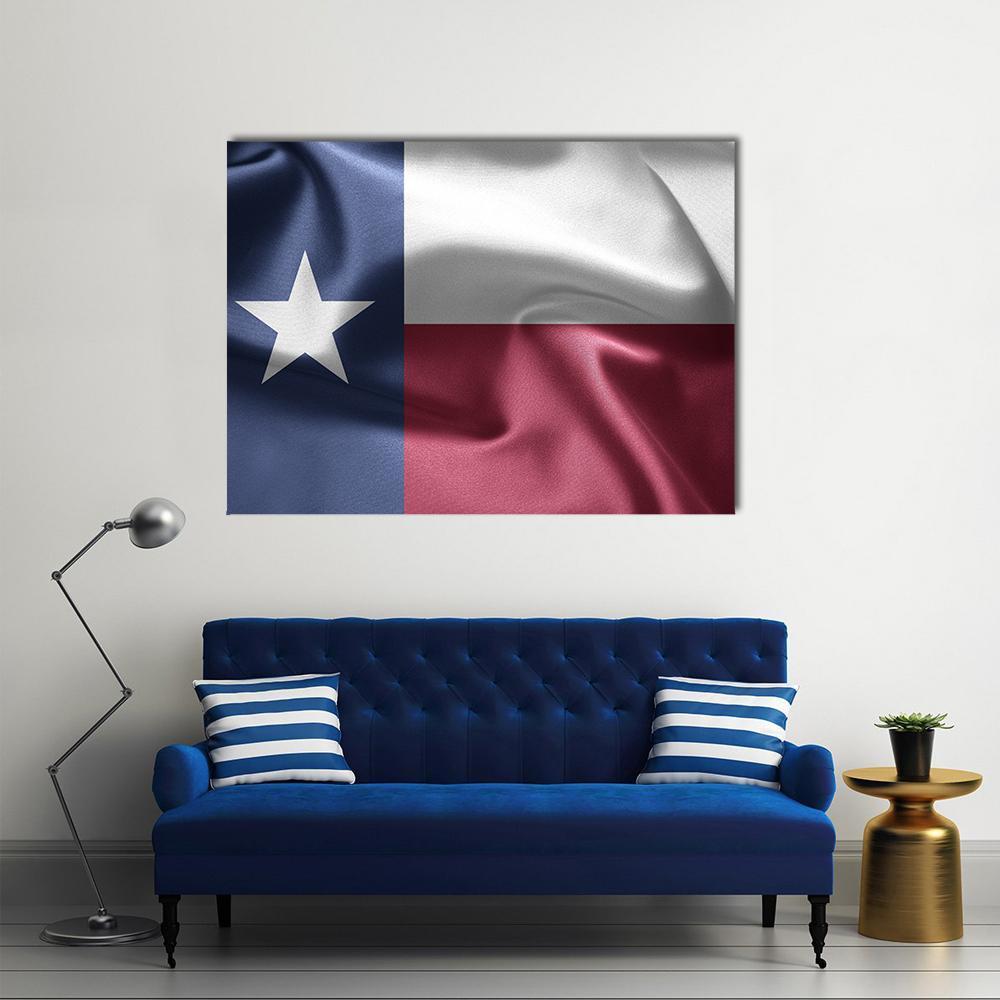 State Of Texas Flag Canvas Wall Art-1 Piece-Gallery Wrap-48" x 32"-Tiaracle