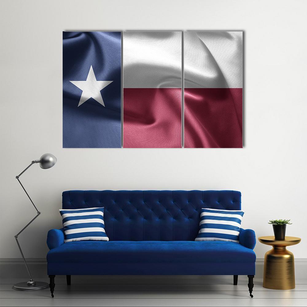 State Of Texas Flag Canvas Wall Art-4 Pop-Gallery Wrap-50" x 32"-Tiaracle