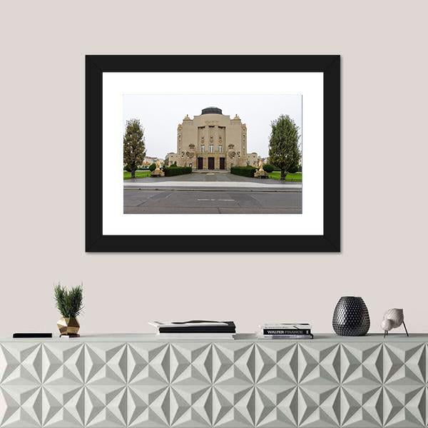 State Theater In Cottbus Canvas Wall Art-3 Horizontal-Gallery Wrap-25" x 16"-Tiaracle
