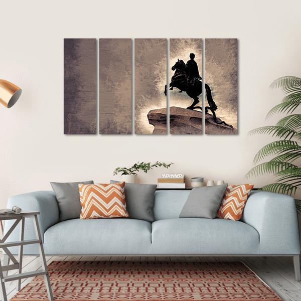 Statue Of Peter The Great Canvas Wall Art-5 Horizontal-Gallery Wrap-22" x 12"-Tiaracle