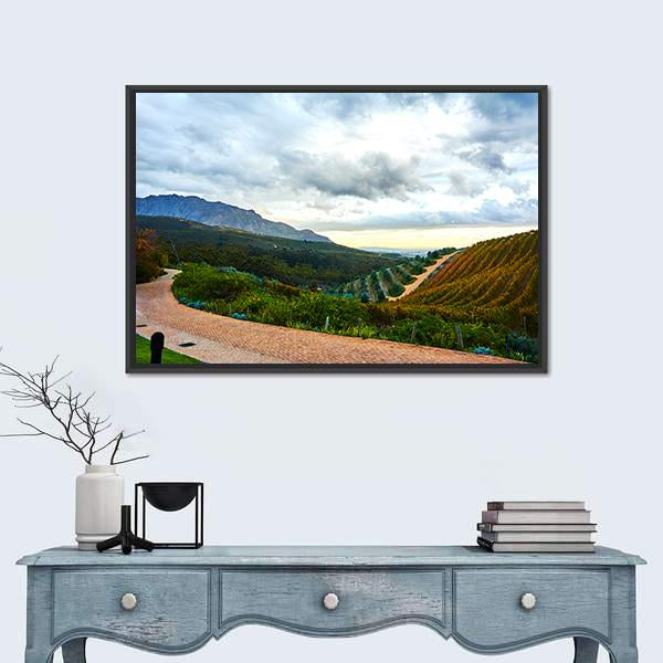 Stellenbosch Town In South Africa Canvas Wall Art-1 Piece-Floating Frame-24" x 16"-Tiaracle