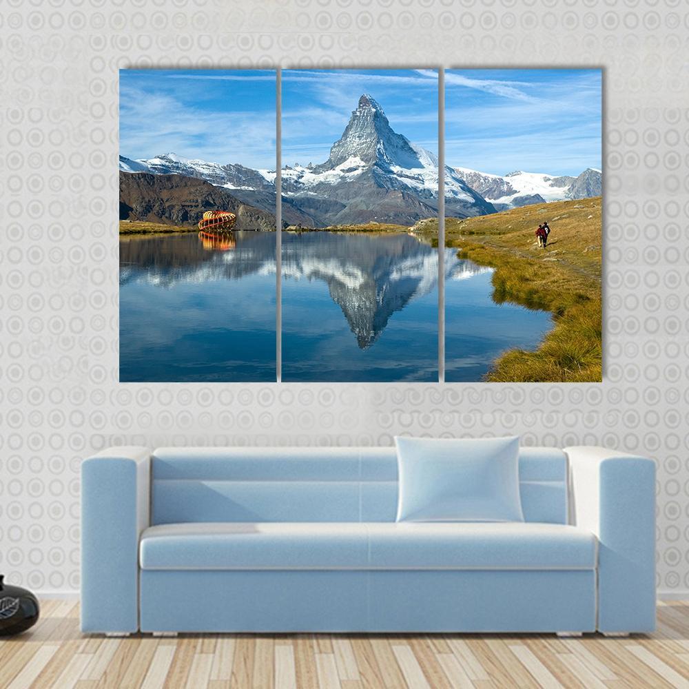 Stellisee Lake Canvas Wall Art-3 Horizontal-Gallery Wrap-37" x 24"-Tiaracle