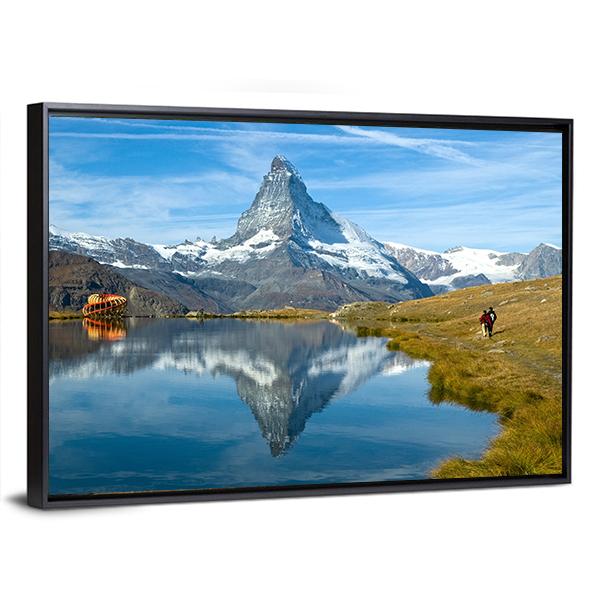 Stellisee Lake Canvas Wall Art-3 Horizontal-Gallery Wrap-25" x 16"-Tiaracle