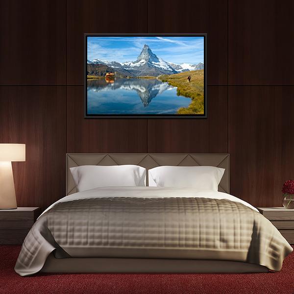 Stellisee Lake Canvas Wall Art-3 Horizontal-Gallery Wrap-25" x 16"-Tiaracle