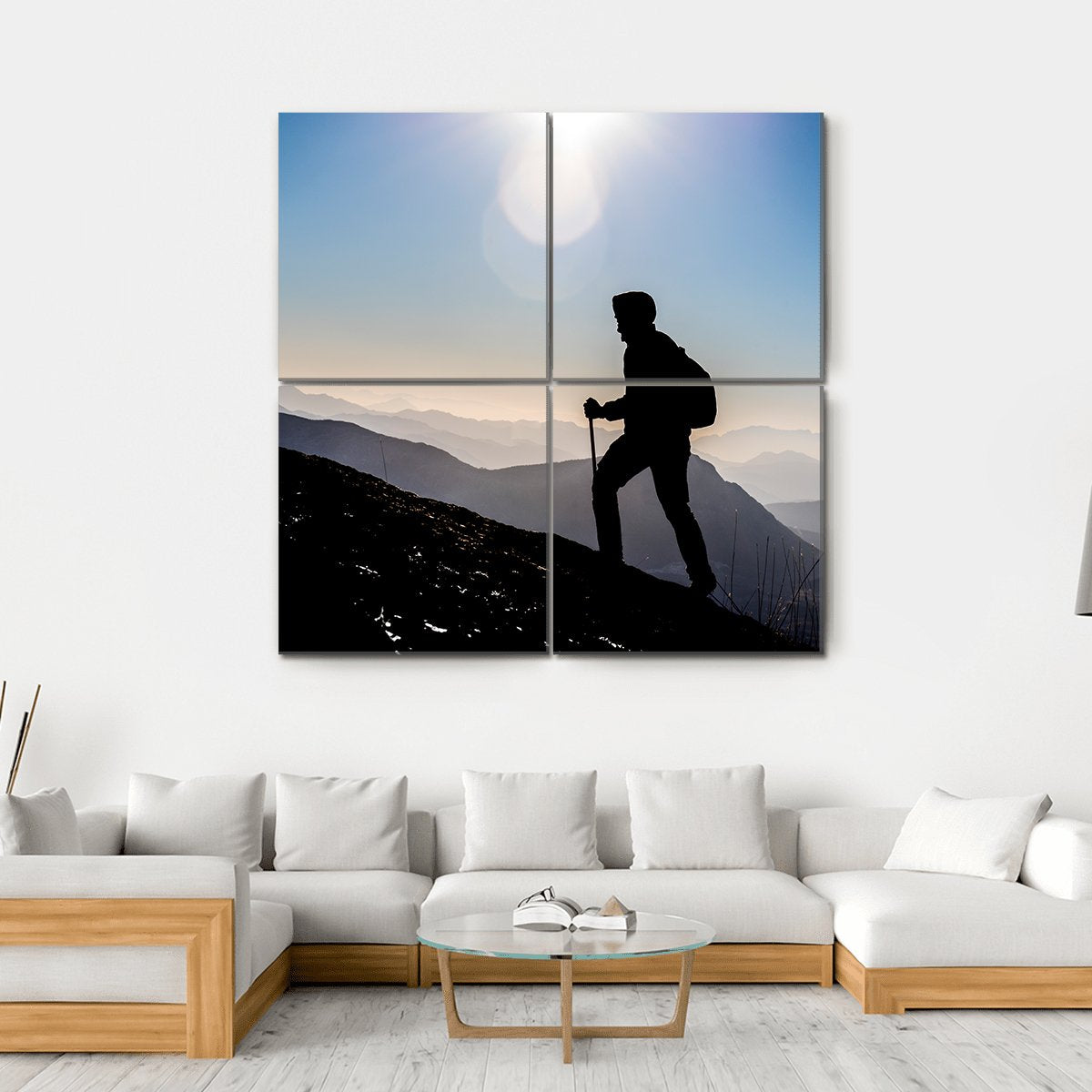 Step Into Success Canvas Wall Art-4 Square-Gallery Wrap-17" x 17"-Tiaracle