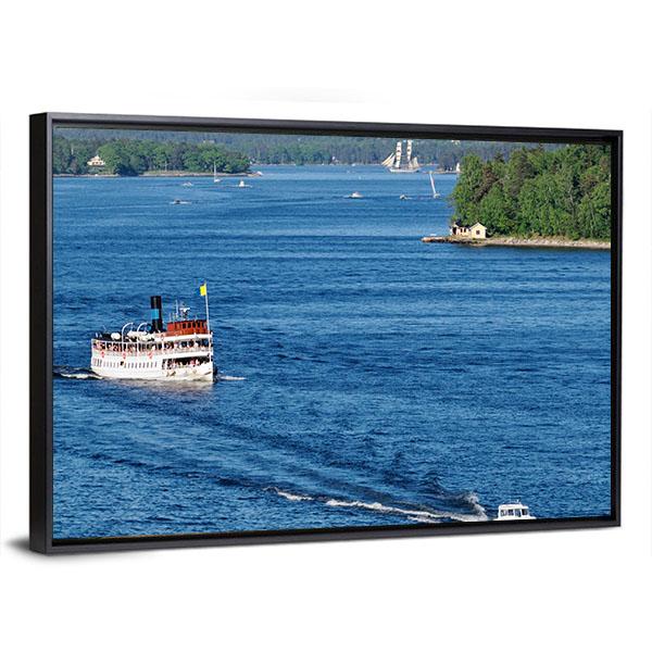 Stockholm Archipelago Canvas Wall Art-3 Horizontal-Gallery Wrap-25" x 16"-Tiaracle