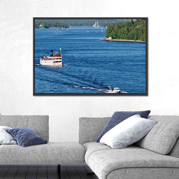 Stockholm Archipelago Canvas Wall Art-3 Horizontal-Gallery Wrap-25" x 16"-Tiaracle