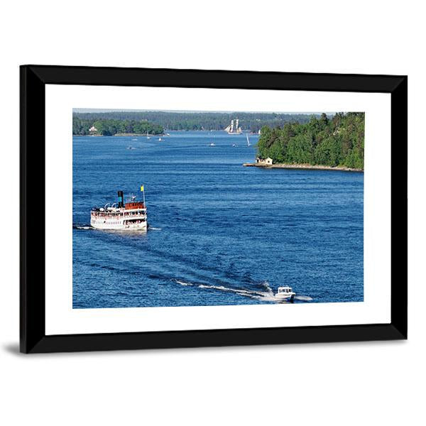 Stockholm Archipelago Canvas Wall Art-3 Horizontal-Gallery Wrap-25" x 16"-Tiaracle