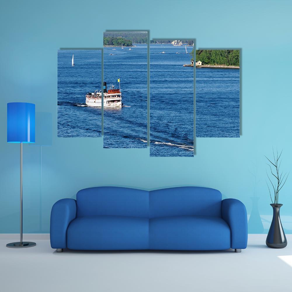 Stockholm Archipelago Canvas Wall Art-4 Pop-Gallery Wrap-50" x 32"-Tiaracle