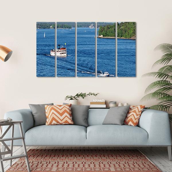 Stockholm Archipelago Canvas Wall Art-5 Horizontal-Gallery Wrap-22" x 12"-Tiaracle