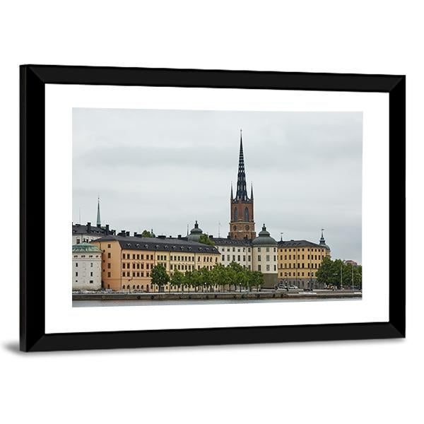 Stockholm City And Evert Taubes Terrass Canvas Wall Art-3 Horizontal-Gallery Wrap-25" x 16"-Tiaracle