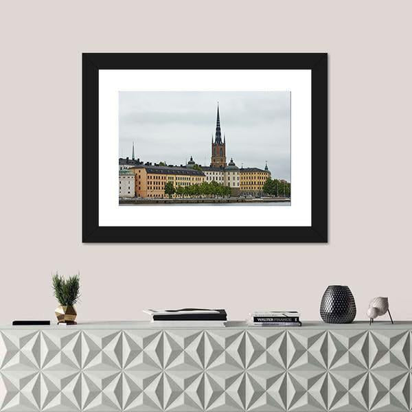 Stockholm City And Evert Taubes Terrass Canvas Wall Art-3 Horizontal-Gallery Wrap-25" x 16"-Tiaracle